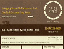 Tablet Screenshot of parkpizzaparkcircle.com